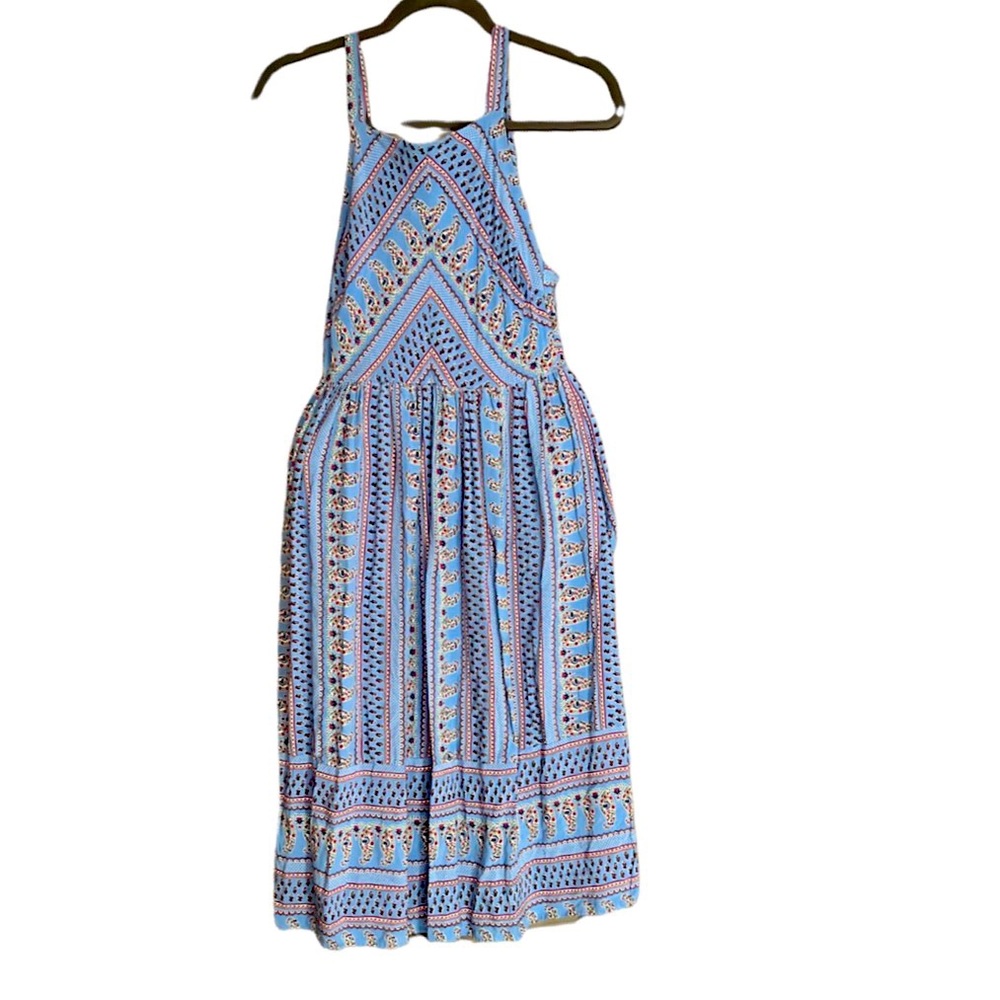 🌺4for25🌺 Blue floral Everly dress size”M”